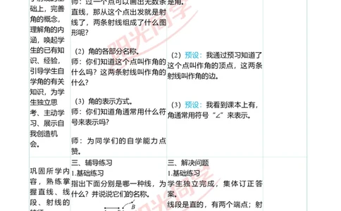 二、教学案例_小学数学人教版单独教案（1-6上下册）_《阳光同学教案》1-6上册（25秋）_阳光同学特级教案数学人教4年级上册_第三单元角的度量