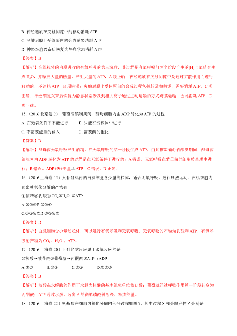 专题02细胞的能量与代谢-十年（2012-2021）高考生物真题分项汇编（全国通用）（解析版）_高考真题分类汇编(2012-2022)生物_高考真题分项汇编(2012-2021)生物