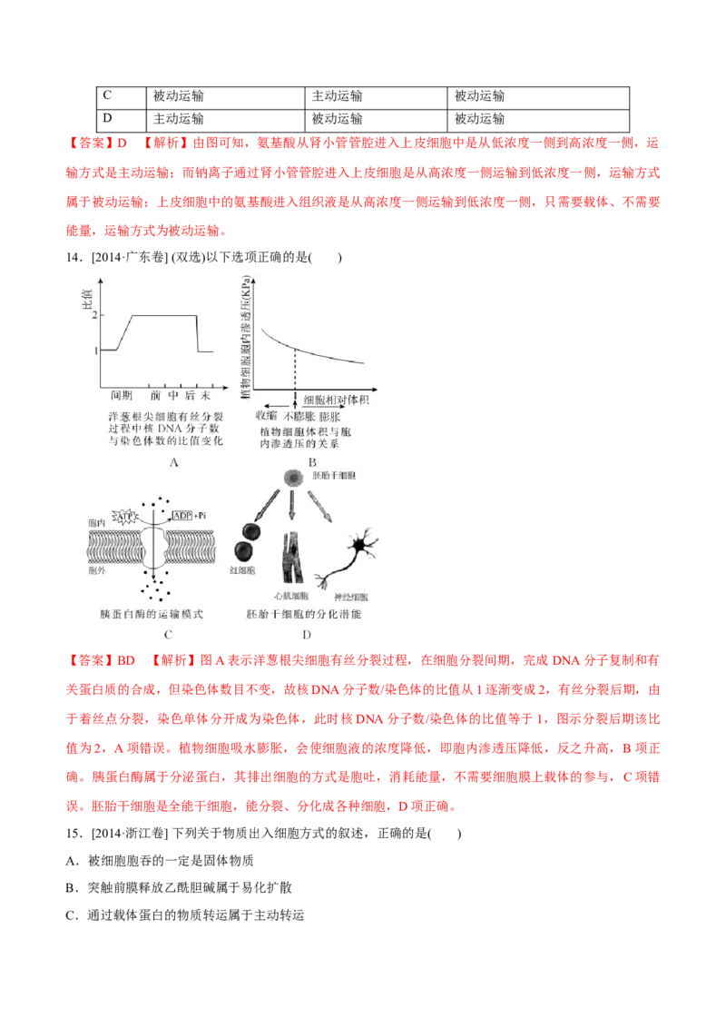 专题02细胞的能量与代谢-十年（2012-2021）高考生物真题分项汇编（全国通用）（解析版）_高考真题分类汇编(2012-2022)生物_高考真题分项汇编(2012-2021)生物