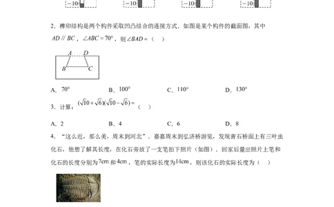2025年河北省中考真题数学试题_2.2015-2025年中考数学_2.2025各省市数学_河北