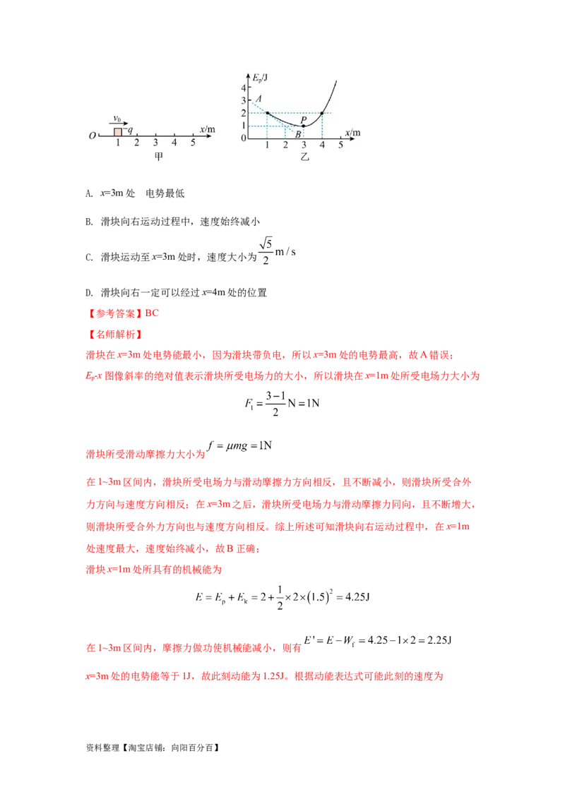 模型41电场图像信息模型（解析版）_新高考复习资料_2024新高考复习资料_二轮复习资料_2024高考物理二轮复习80模型最新模拟题专项训练_教师版（含答案解析）