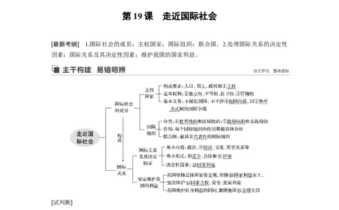 54第八单元当代国际社会第19课　走近国际社会_通用版（老高考）复习资料_2023年复习资料_一轮+二轮_政治高三一轮复习系列_政治高三一轮复习系列《一轮复习讲义》（教师版）