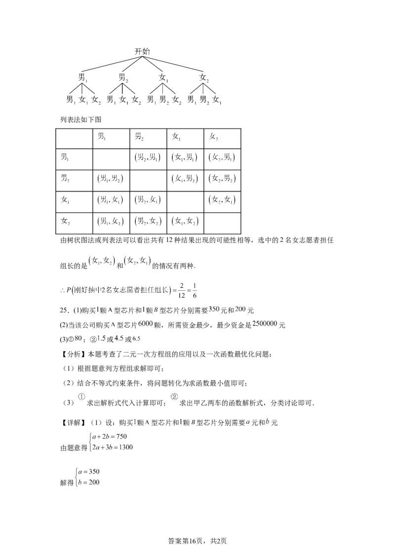 2025年黑龙江省绥化市中考数学试卷-A4答案卷尾_2.2015-2025年中考数学_2.2025各省市数学_黑龙江