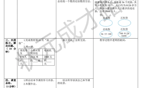 第8课时认识近似数_1-6年级下册_R2数下新插图版_旧教材资源_R2数下教案+学案_导学案_7万以内数的认识