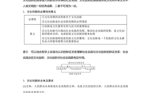 68第十单元文化传承与创新第25课　文化创新_通用版（老高考）复习资料_2023年复习资料_一轮+二轮_政治高三一轮复习系列_政治高三一轮复习系列《一轮复习讲义》（学生版）