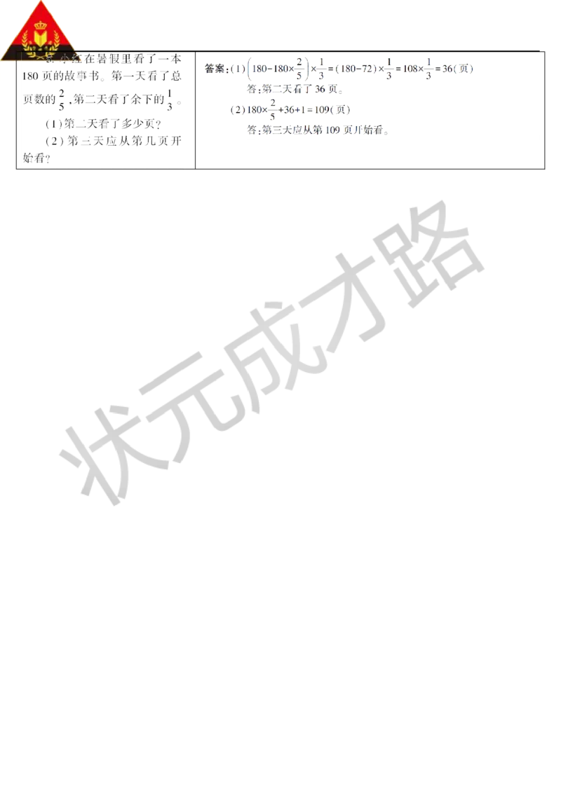 重点单元知识归纳与易错警示_1-6年级上册_数学6年级上册教学资源包_导学案新版_1分数乘法