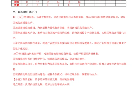 信息必刷卷03（福建专用）（参考答案）_42025年新高考资料_2025考前信息卷_2025年高考政治考前信息必刷卷（福建专用）34413515