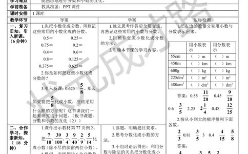 第2课时分数和小数的互化（2）_1-6年级下册_R5数下新插图版_R5数下教案+学案_导学案_4分数的意义和性质_6.分数和小数的互化