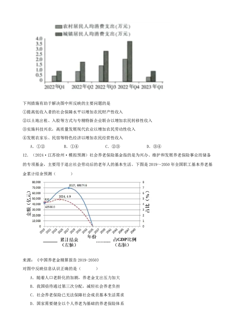 第四课我国的个人收入分配与社会保障（学案）一轮备课优选2025年高考政治一轮复习精品课件＋学案＋练习（统编版）_42025年新高考资料_一轮复习_必修二《经济与社会》
