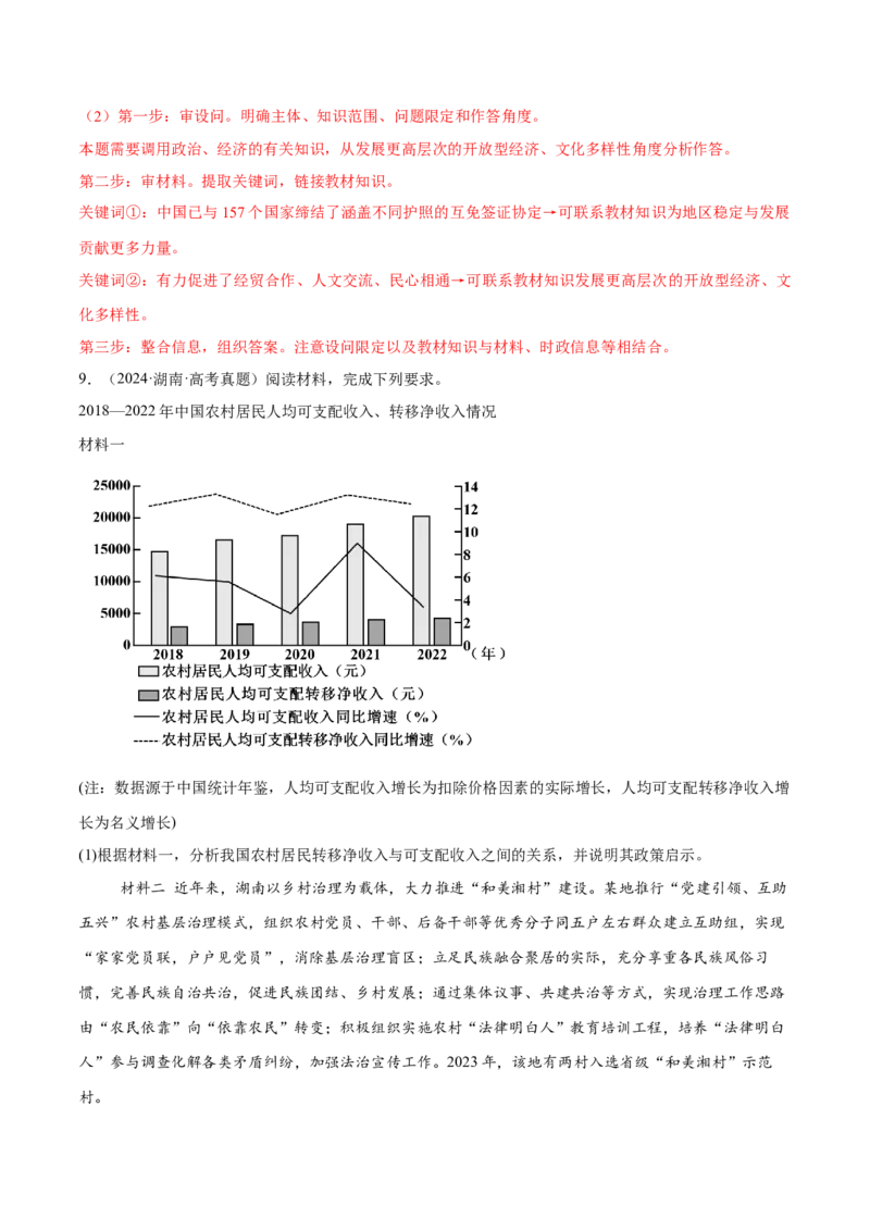 必刷题主观题50道必修2《经济与社会》（解析版）_42025年新高考资料_专项复习_2025年高考政治分册专项复习（新教材新高考）