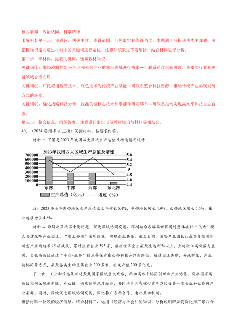 必刷题主观题50道必修2《经济与社会》（解析版）_42025年新高考资料_专项复习_2025年高考政治分册专项复习（新教材新高考）