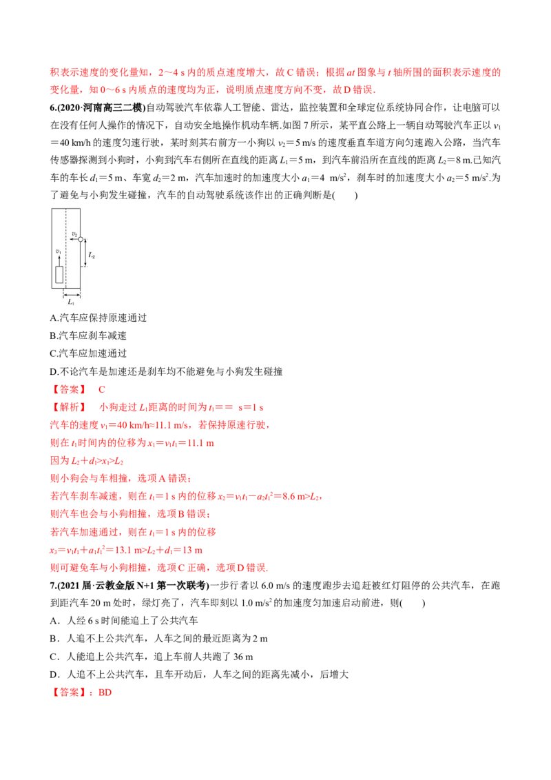 专题1.2运动学图像、追及相遇及实验练解析版_新高考复习资料_2022年新高考复习资料_2022年高考物理一轮复习讲练测（新教材新高考）