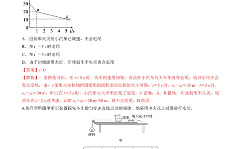 专题1.2运动学图像、追及相遇及实验练解析版_新高考复习资料_2022年新高考复习资料_2022年高考物理一轮复习讲练测（新教材新高考）
