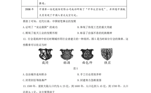 2025年四川省成都市初中学业水平考试历史试题_6.2015-2025年中考历史_6.2025各省市历史_四川