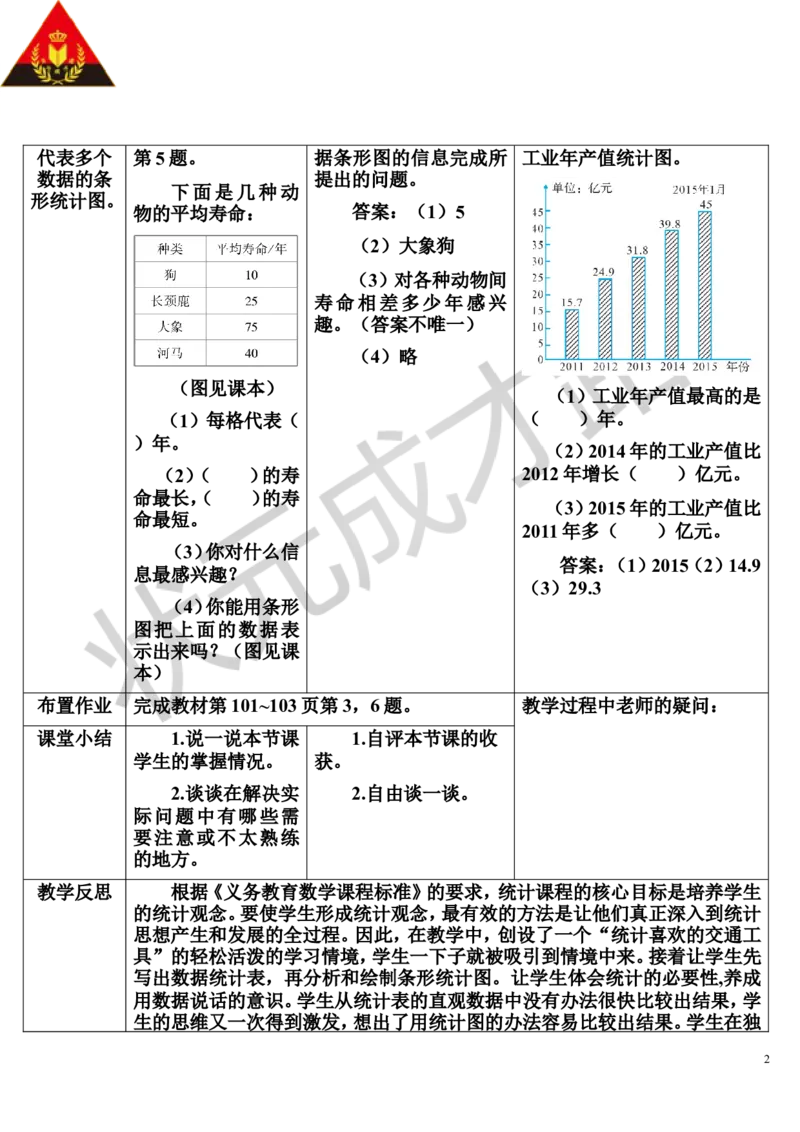 练习课_1-6年级上册_数学4年级上册教学资源包_导学案新版_7条形统计图