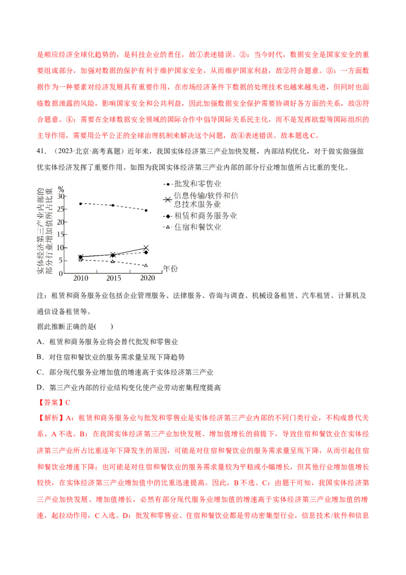 必刷题高考真题必修2《经济与社会》（解析版）_42025年新高考资料_专项复习_2025年高考政治分册专项复习（新教材新高考）