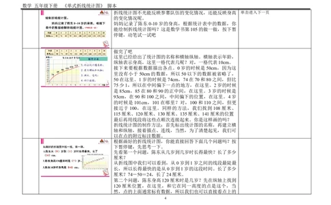 1单式折线统计图_1-6年级下册_R5数下新插图版_R5数下教案+学案_慕课堂教案_7折线统计图