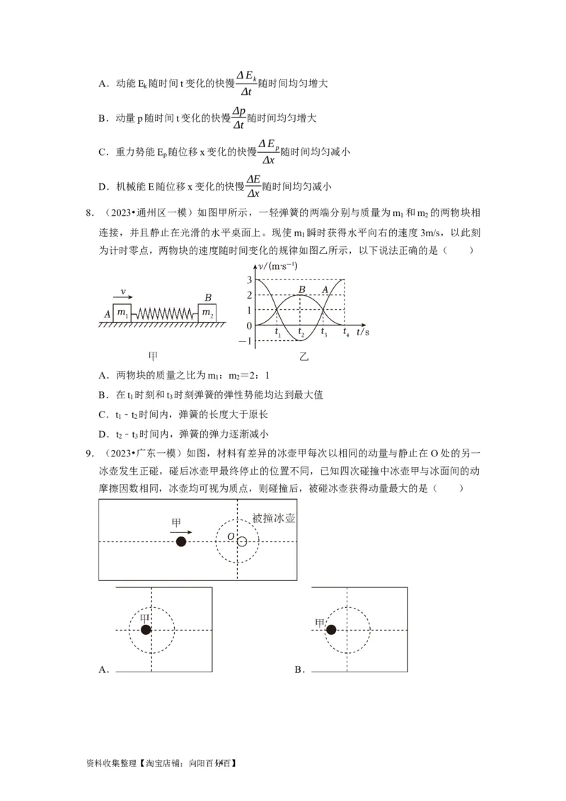 第15讲　动量动量守恒定律（原卷版）_通用版（老高考）复习资料_2024年复习资料_完2024年高考物理一轮考点复习精讲精练（全国通用）_第15讲　动量动量守恒定律（全国通用）