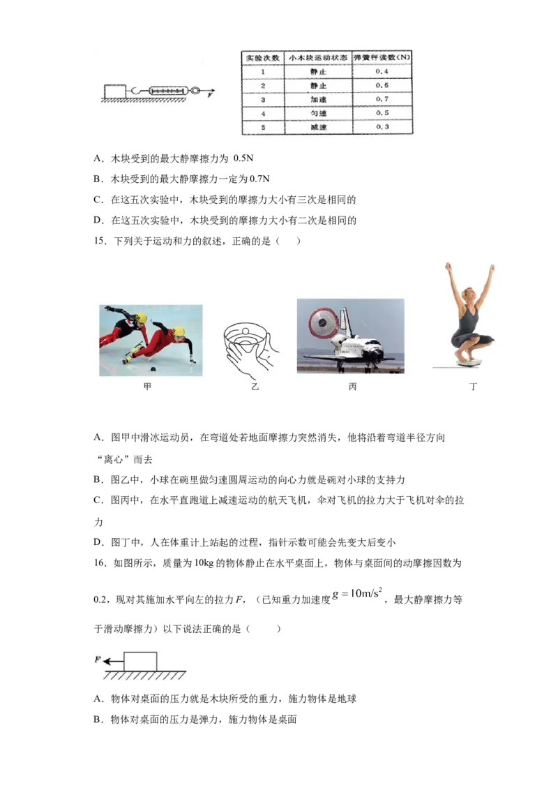 备考2022高考物理一轮复习学案2.1三大性质力及实验探究弹力和伸长伸长长度的关系有解析_新高考复习资料_2022年新高考复习资料