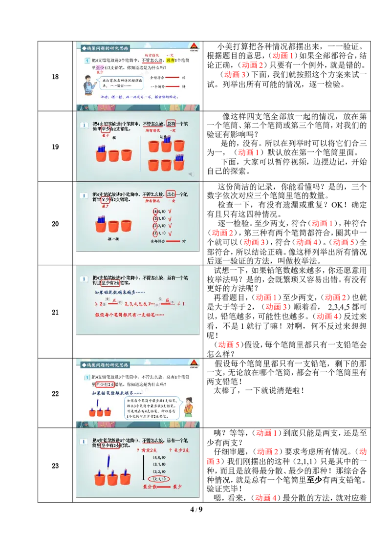 1.鸽巢问题（1）_1-6年级下册_R6数下新插图版_R6数下教案+学案_慕课堂教案_第5单元数学广角&mdash;&mdash;鸽巢问题