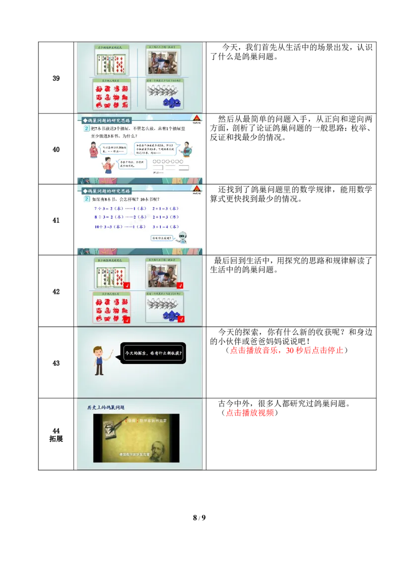 1.鸽巢问题（1）_1-6年级下册_R6数下新插图版_R6数下教案+学案_慕课堂教案_第5单元数学广角&mdash;&mdash;鸽巢问题