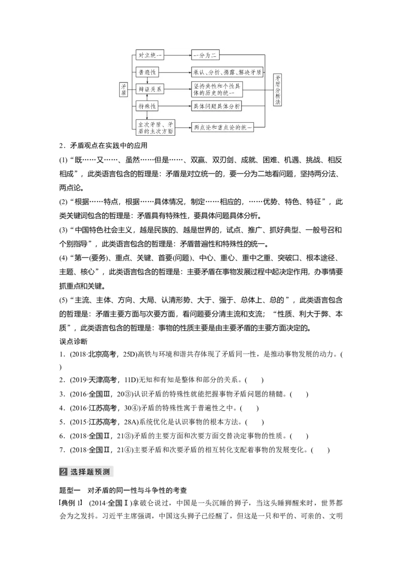 15第一部分专题十五矛盾观与否定观_通用版（老高考）复习资料_2023年复习资料_一轮+二轮_政治高三二轮复习系列_政治高三二轮复习系列《二轮复习增分策略》（学生版）