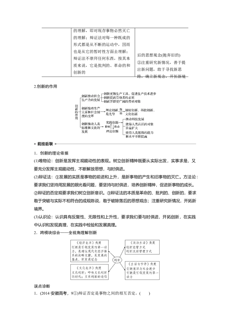 15第一部分专题十五矛盾观与否定观_通用版（老高考）复习资料_2023年复习资料_一轮+二轮_政治高三二轮复习系列_政治高三二轮复习系列《二轮复习增分策略》（学生版）