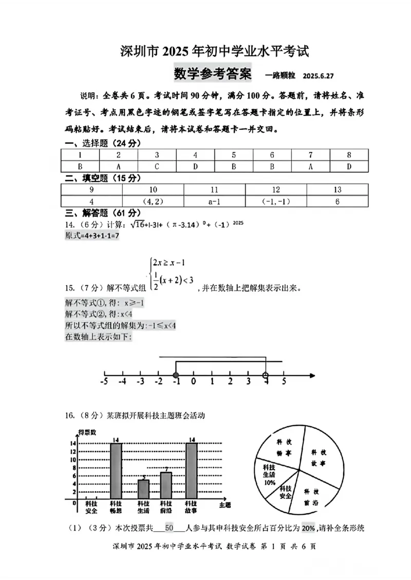 2025年广东省深圳市中考数学试题_2.2015-2025年中考数学_2.2025各省市数学_广东