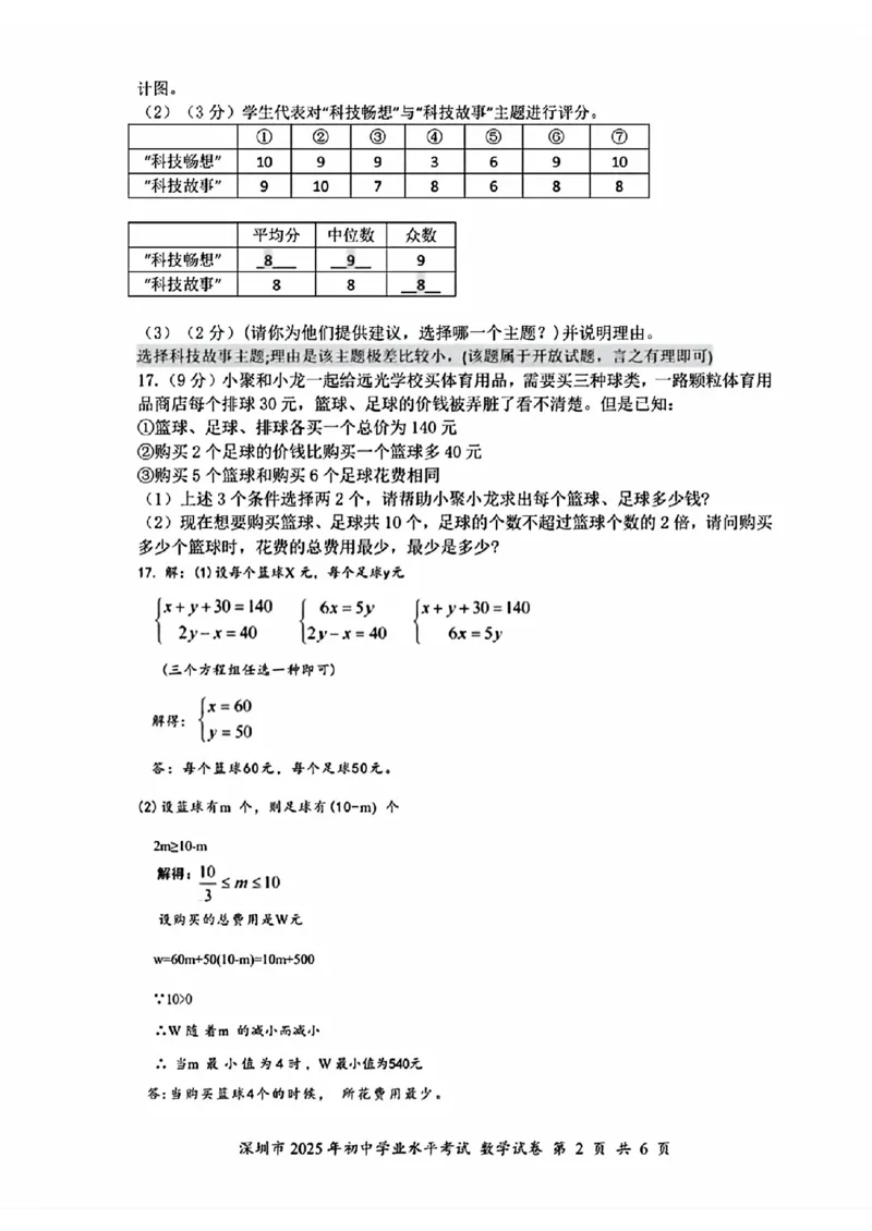 2025年广东省深圳市中考数学试题_2.2015-2025年中考数学_2.2025各省市数学_广东
