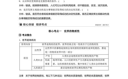 87第十三单元探究世界与追求真理第32课　探究世界的本质_通用版（老高考）复习资料_2023年复习资料_一轮+二轮_政治高三一轮复习系列_919