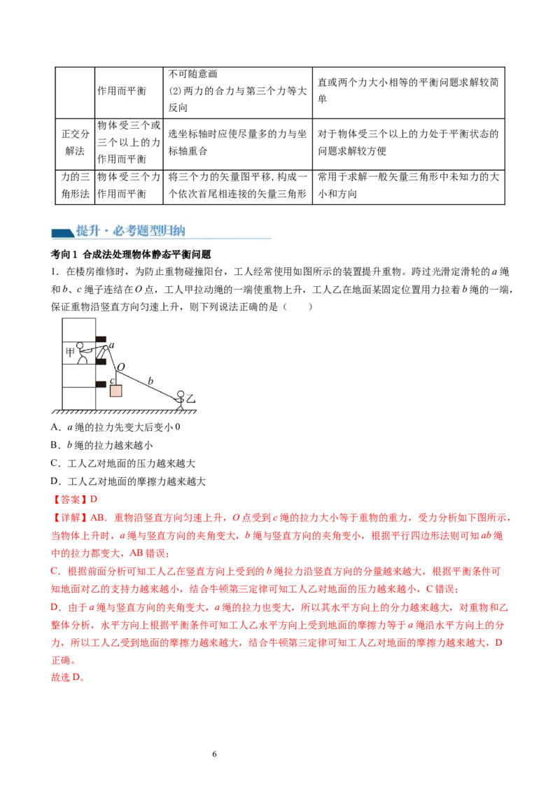 第08讲受力分析共点力平衡（讲义）（解析版）_新高考复习资料_2024新高考复习资料_一轮复习资料_2024年高考物理一轮复习讲练测（讲义+练习+课件）（新高考）_讲义+练习