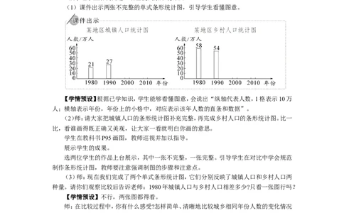 3.复式条形统计图_1-6年级下册_R4数下新插图版_R4数下教案+学案_慕课堂教案_8平均数与条形统计图