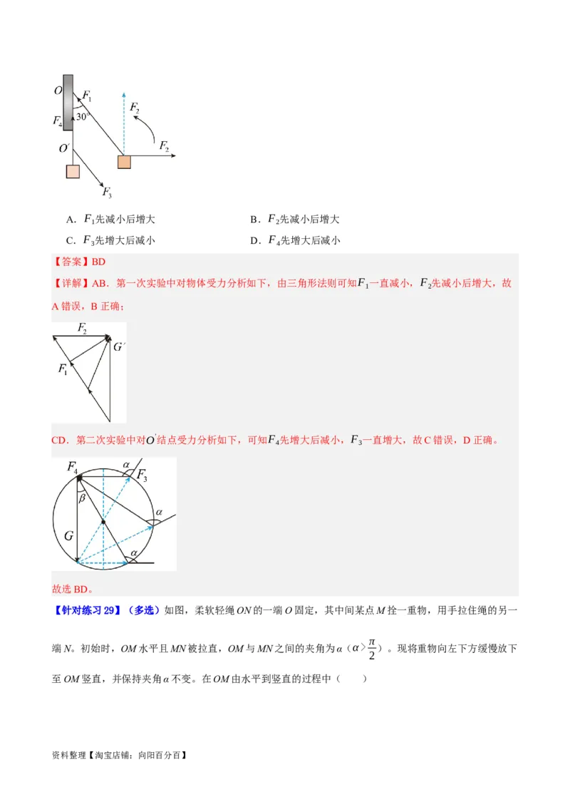专题02相互作用&mdash;&mdash;力（分层练）（解析版）_新高考复习资料_2024新高考复习资料_二轮复习资料_高频考点解密2024年高考物理二轮复习高频考点追踪与预测（新高考专用）_分层练