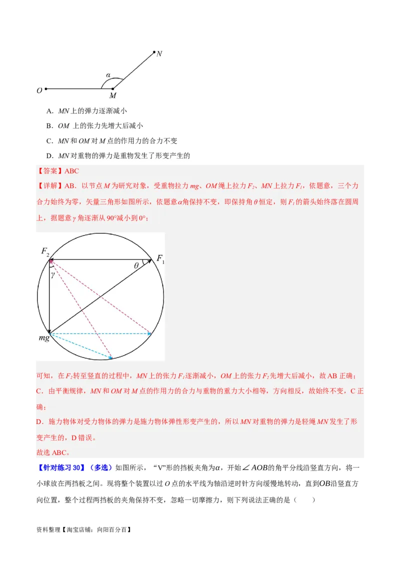 专题02相互作用&mdash;&mdash;力（分层练）（解析版）_新高考复习资料_2024新高考复习资料_二轮复习资料_高频考点解密2024年高考物理二轮复习高频考点追踪与预测（新高考专用）_分层练