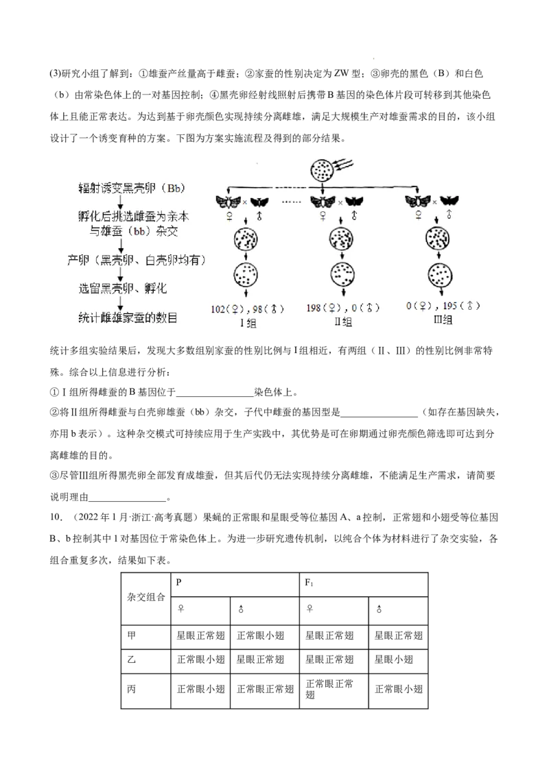 专题06基因的分离定律和自由组合定律-三年（2020-2022）高考真题生物分项汇编（全国通用）（原卷版）_高考真题分类汇编(2012-2022)生物_高考真题分项汇编(2020-2022)生物
