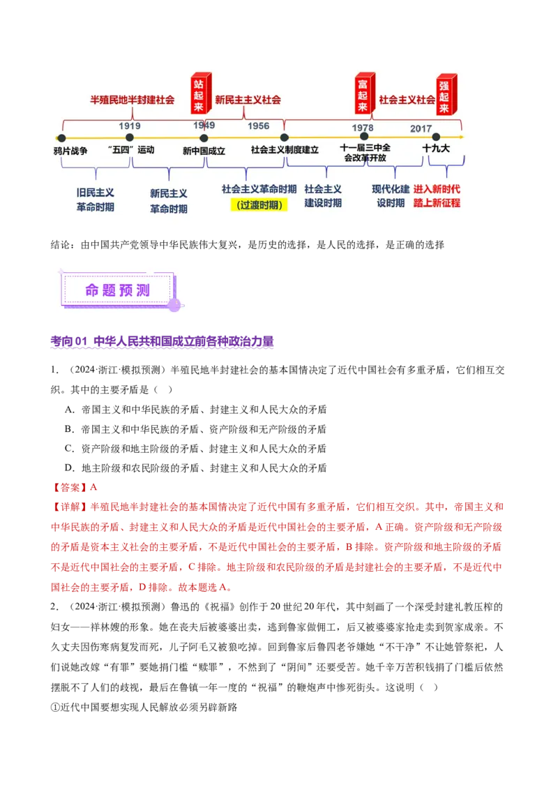 专题05中国的领导（讲义）（解析版）_42025年新高考资料_二轮复习_上好课2025年高考政治二轮复习讲练测（新高考通用）338376762