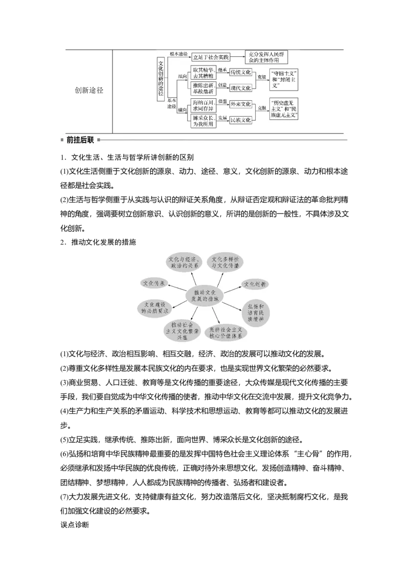 10第一部分专题十文化作用与文化发展_通用版（老高考）复习资料_2023年复习资料_一轮+二轮_政治高三二轮复习系列_政治高三二轮复习系列《二轮复习增分策略》（教师版）