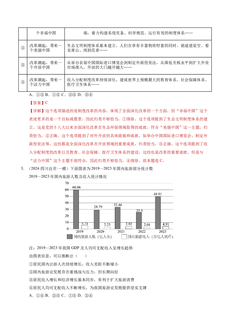 专题一客观题解题妙招（讲义）（解析版）_42025年新高考资料_二轮复习_上好课2025年高考政治二轮复习讲练测（新高考通用）338376762_第二部分题型突破