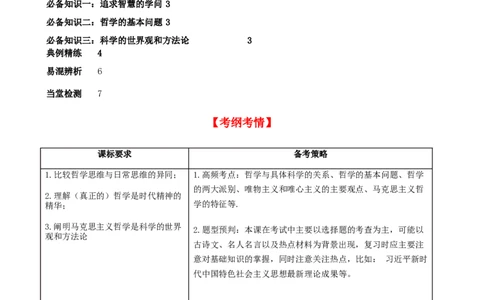 第一课时代精神的精华学案(解析版）一轮备课优选2025年高考政治一轮复习精品课件＋学案＋练习（统编版）_42025年新高考资料_一轮复习_必修四《哲学与文化》