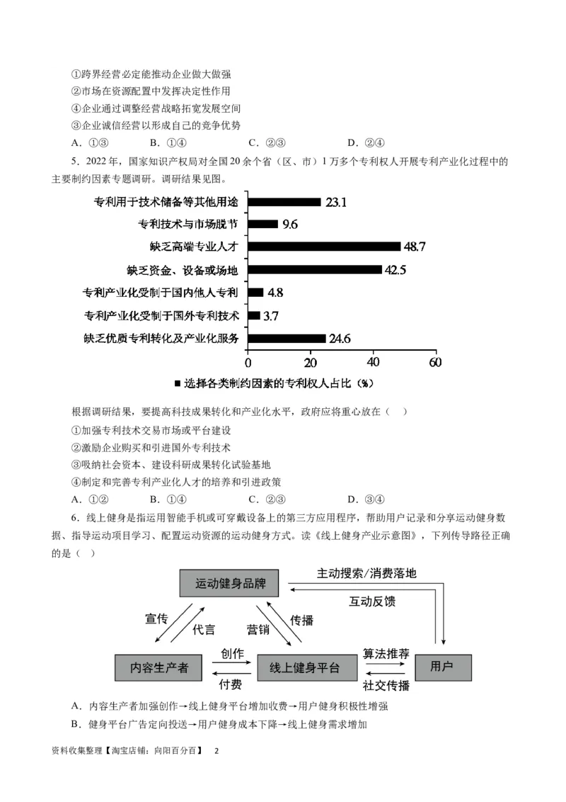 第四单元发展社会主义市场经济（原卷版）_通用版（老高考）复习资料_2024年复习资料_完备战2024年高考政治一轮复习考点帮（全国通用&middot;人教版）_必修一《经济生活》