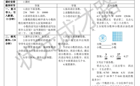 第3课时小数的读法和写法_1-6年级下册_R4数下新插图版_R4数下教案+学案_导学案_4小数的意义和性质_1.小数的意义和读写法