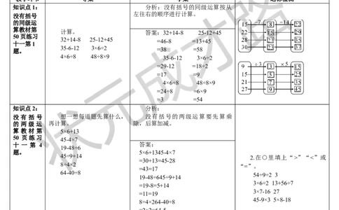 练习课（1-3课时）_1-6年级下册_R2数下新插图版_旧教材资源_R2数下教案+学案_导学案_5混合运算