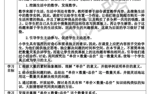 第4课时单价、数量和总价_1-6年级上册_数学4年级上册教学资源包_导学案新版_4三位数乘两位数