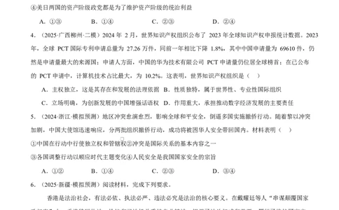 专题11国家与国际组织（练习）（原卷版）_42025年新高考资料_二轮复习_上好课2025年高考政治二轮复习讲练测（新高考通用）338376762