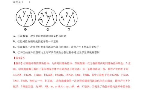 专题06生物的变异与进化-十年（2012-2021）高考生物真题分项汇编（全国通用）（解析版）_高考真题分类汇编(2012-2022)生物_高考真题分项汇编(2012-2021)生物