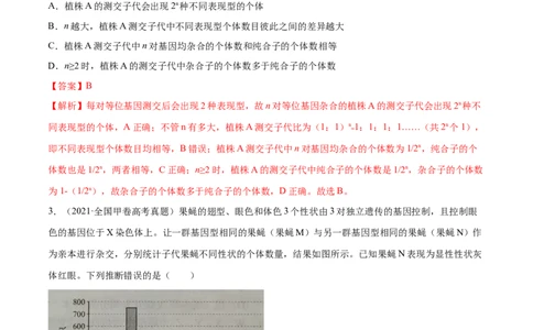 专题05遗传的基本规律与遗传病-十年（2012-2021）高考生物真题分项汇编（全国通用）（解析版）_高考真题分类汇编(2012-2022)生物_高考真题分项汇编(2012-2021)生物