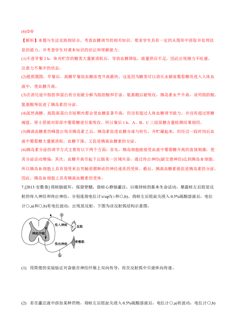 专题15生命活动的调节与免疫综合-十年（2012-2021）高考生物真题分项汇编（全国通用）（解析版）_高考真题分类汇编(2012-2022)生物_高考真题分项汇编(2012-2021)生物