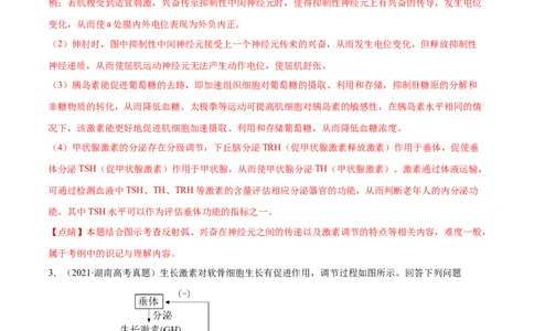 专题15生命活动的调节与免疫综合-十年（2012-2021）高考生物真题分项汇编（全国通用）（解析版）_高考真题分类汇编(2012-2022)生物_高考真题分项汇编(2012-2021)生物