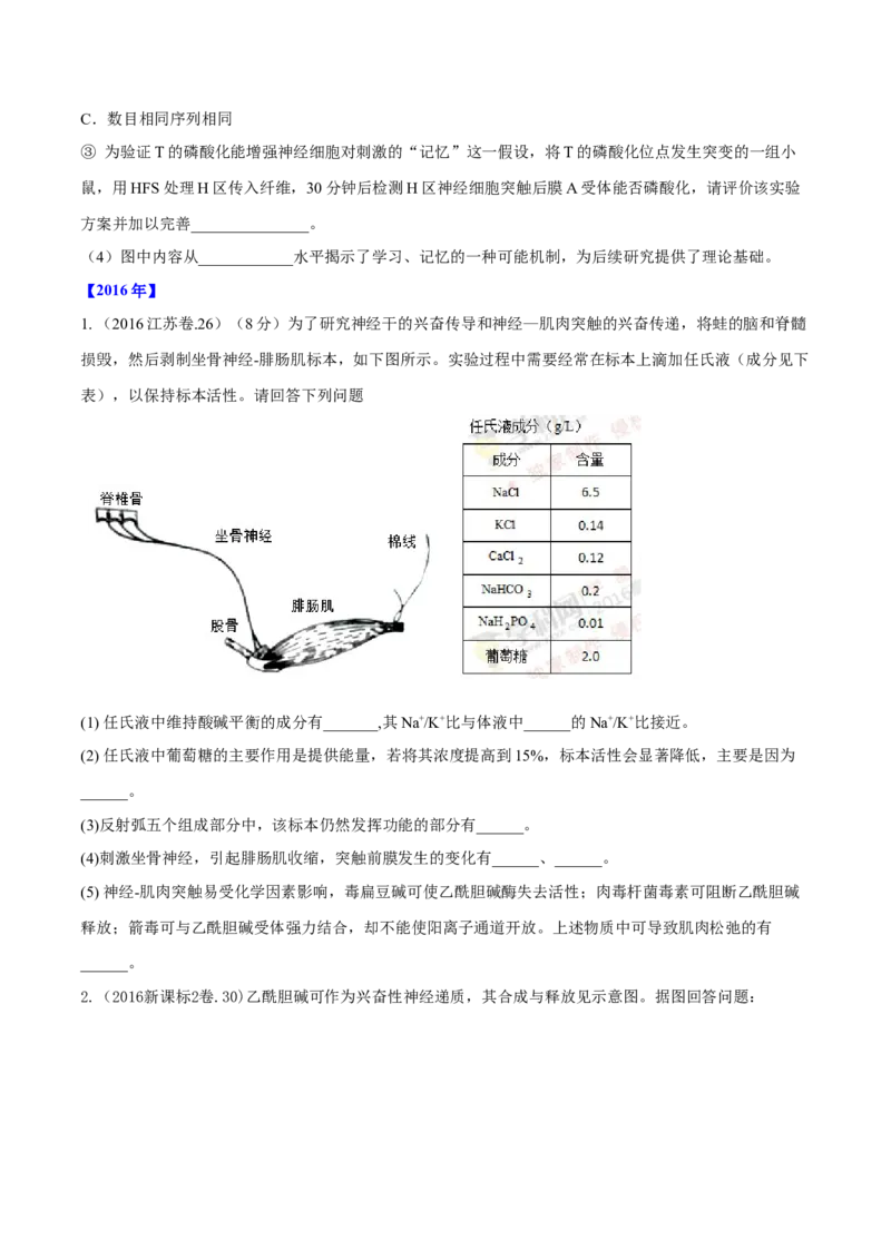 专题15生命活动的调节与免疫综合-十年（2012-2021）高考生物真题分项汇编（全国通用）（原卷版）_高考真题分类汇编(2012-2022)生物_高考真题分项汇编(2012-2021)生物
