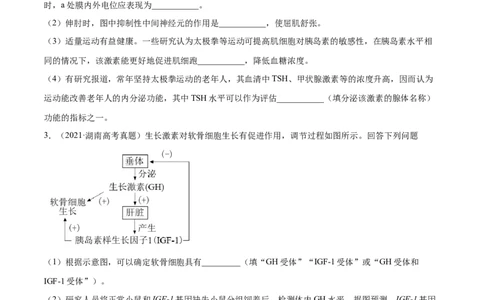 专题15生命活动的调节与免疫综合-十年（2012-2021）高考生物真题分项汇编（全国通用）（原卷版）_高考真题分类汇编(2012-2022)生物_高考真题分项汇编(2012-2021)生物